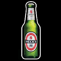 Becks Beer Bottle Beer Sign Neon Skilt