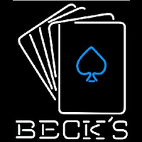 Becks Cards Beer Sign Neon Skilt