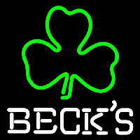 Becks Green Clover Beer Neon Skilt