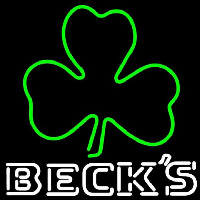 Becks Green Clover Beer Sign Neon Skilt