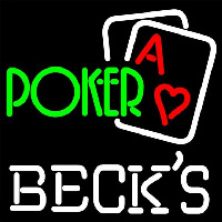 Becks Green Poker 16 16 Beer Sign Neon Skilt