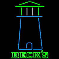 Becks Light House Art Beer Sign Neon Skilt