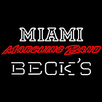 Becks Miami University Band Board Beer Sign Neon Skilt