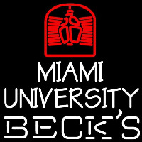 Becks Miami University Beer Sign Neon Skilt