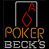 Becks Poker Squver Ace Beer Sign Neon Skilt
