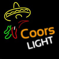 Beer Coors Light Sombrero Neon Skilt