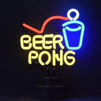 Beer Pong Desktop Neon Skilt