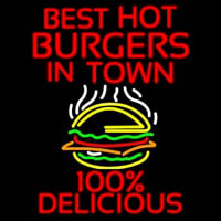 Best Hot Burgers Intown Neon Skilt