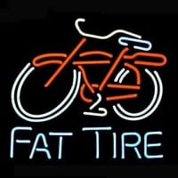 Big Fat Tire Bicycle Bike Logo Pub Øl Bar Neon Skilt Gave Hurtig Fragt