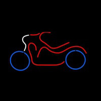 Bike Logo In Red Neon Skilt