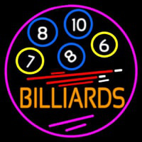 Billiards With Logo 2 Neon Skilt