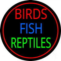 Birds Fish Reptiles 2 Neon Skilt