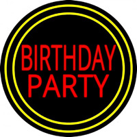 Birthday Party 1 Neon Skilt