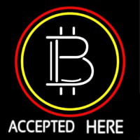 Bitcoin Accepted Here Neon Skilt