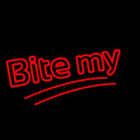 Bite My Neon Skilt