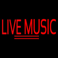 Block Live Music Red Neon Skilt