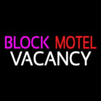 Block Motel Vacancy Neon Skilt