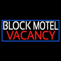 Block Motel Vacancy Neon Skilt