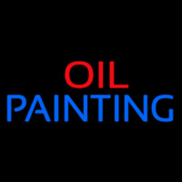 Block Oil Painting Neon Skilt