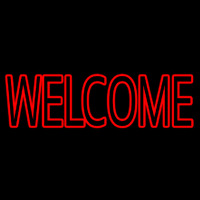 Block Welcome Neon Skilt