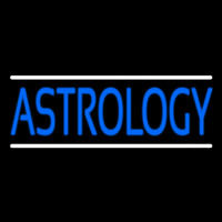 Blue Astrology Block Neon Skilt