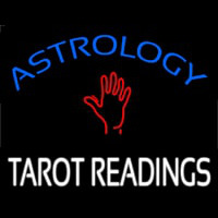Blue Astrology Red Tarot Readings Neon Skilt