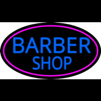 Blue Barber Shop Neon Skilt