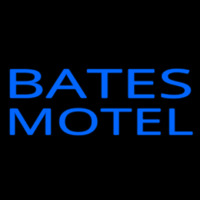 Blue Bates Motel Neon Skilt