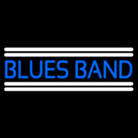Blue Blues Band Neon Skilt