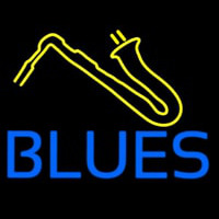 Blue Blues Yellow Sa ophone Neon Skilt