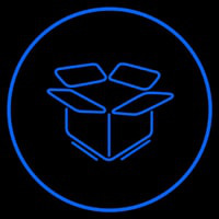 Blue Bo  With Circle Border Neon Skilt