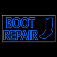 Blue Boot Repair Neon Skilt