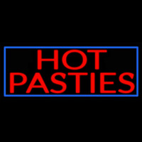 Blue Border Hot Pasties Neon Skilt