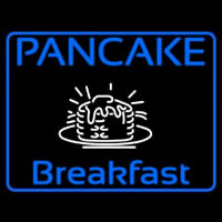 Blue Border Pancake Breakfast Neon Skilt