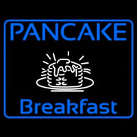 Blue Border Pancake Breakfast Neon Skilt