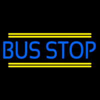 Blue Bus Stop Neon Skilt