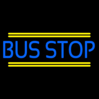 Blue Bus Stop Neon Skilt