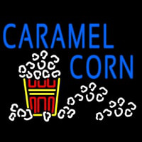 Blue Caramel Corn With Logo Neon Skilt