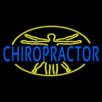 Blue Chiropractor Neon Skilt