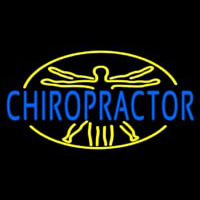 Blue Chiropractor Neon Skilt