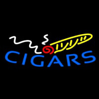 Blue Cigars Logo Neon Skilt