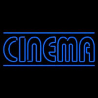 Blue Cinema With Lines Neon Skilt