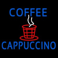 Blue Coffee Cappuccino Neon Skilt