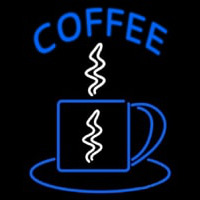 Blue Coffee Cup Neon Skilt