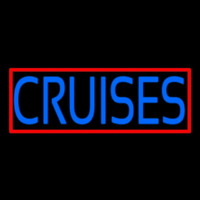 Blue Cruises With Red Border Neon Skilt