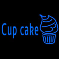Blue Cupcake With Cupcake Neon Skilt