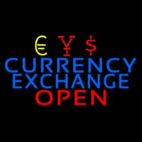 Blue Currency E change Red Open Neon Skilt