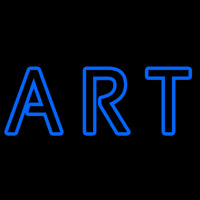 Blue Double Stroke Art Neon Skilt