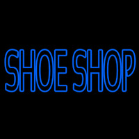 Blue Double Stroke Shoe Shop Neon Skilt