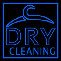 Blue Dry Cleaning Neon Skilt